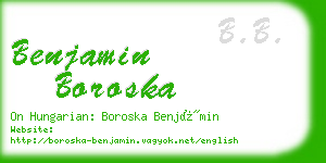 benjamin boroska business card